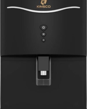 Kinsco Aqua Curvv ISI Mark Copper Zinc Alkaline Mineral RO 8 L RO + UF + UV + Copper + Alkaline + Mineralizer Water Purifier  (Black)