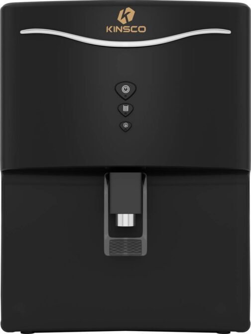Kinsco Aqua Curvv ISI Mark Copper Zinc Alkaline Mineral RO 8 L RO + UF + UV + Copper + Alkaline + Mineralizer Water Purifier  (Black) - Image 2