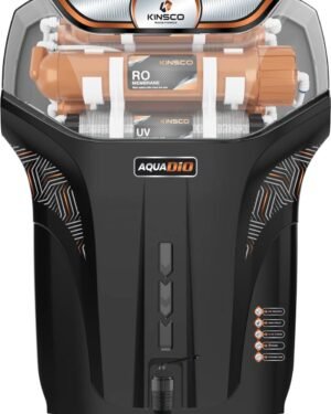 Kinsco Aqua Dio ISI Mark Ro 15 L RO + UV + CU Guard + Alkaline Enhancer + Mineral Water Purifier  (Black)
