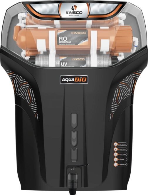 Kinsco Aqua Dio ISI Mark Ro 15 L RO + UV + CU Guard + Alkaline Enhancer + Mineral Water Purifier  (Black) - Image 2