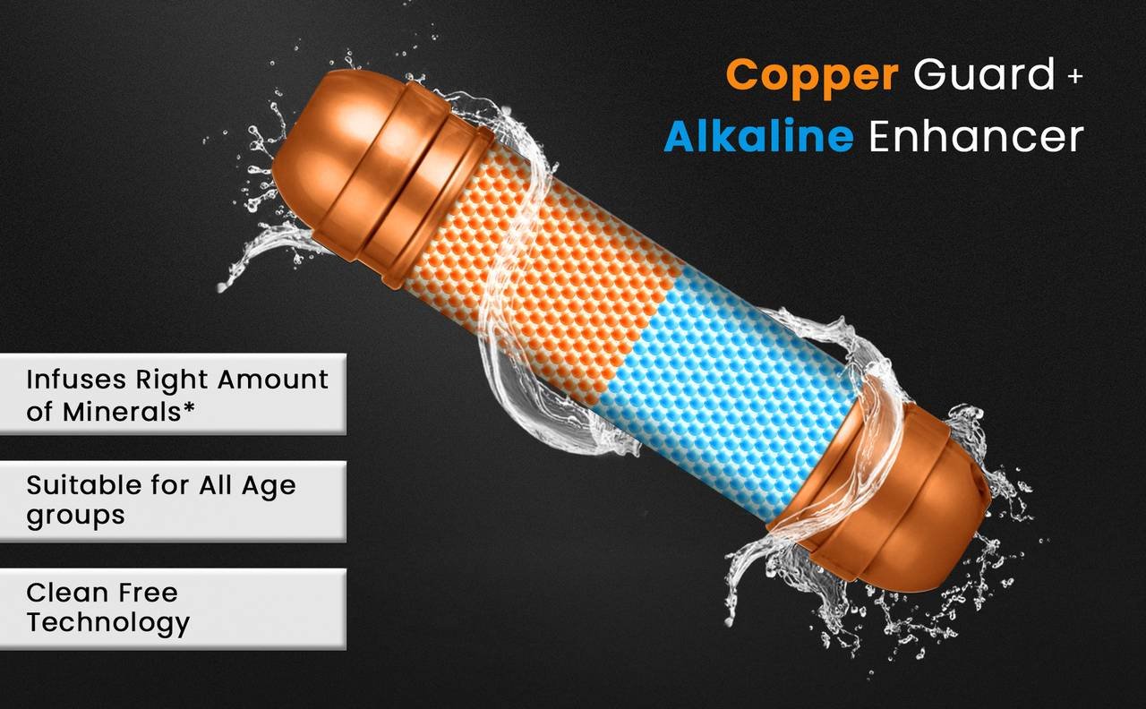 Kinsco Aqua Dio ISI Mark Ro 15 L RO + UV + CU Guard + Alkaline Enhancer + Mineral Water Purifier (Black) - Image 5