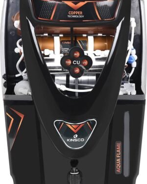 Kinsco Aqua Flame 15 L RO + UV + UF + Copper + TDS Control Water Purifier with Prefilter  (Black)