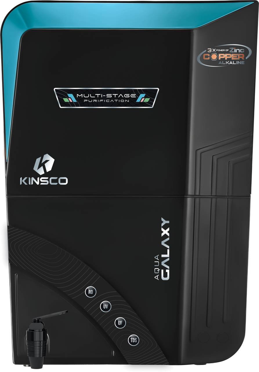 Kinsco Aqua Galaxy ISI Mark 16 L RO + UF + UV + Copper + Alkaline + Mineralizer Water Purifier  (Black Blue) - Image 2
