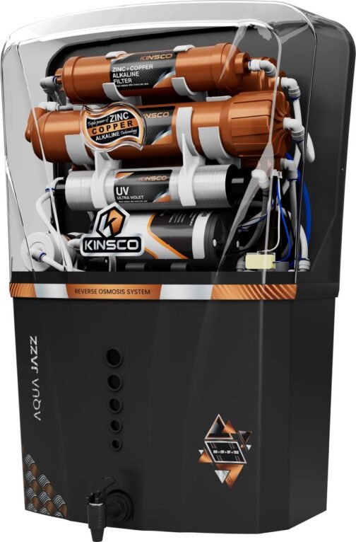 Kinsco Aqua Accent ISI Mark 15 L RO + UV + UF + Copper Guard + pH enhancer Water Purifier  (Black) - Image 2