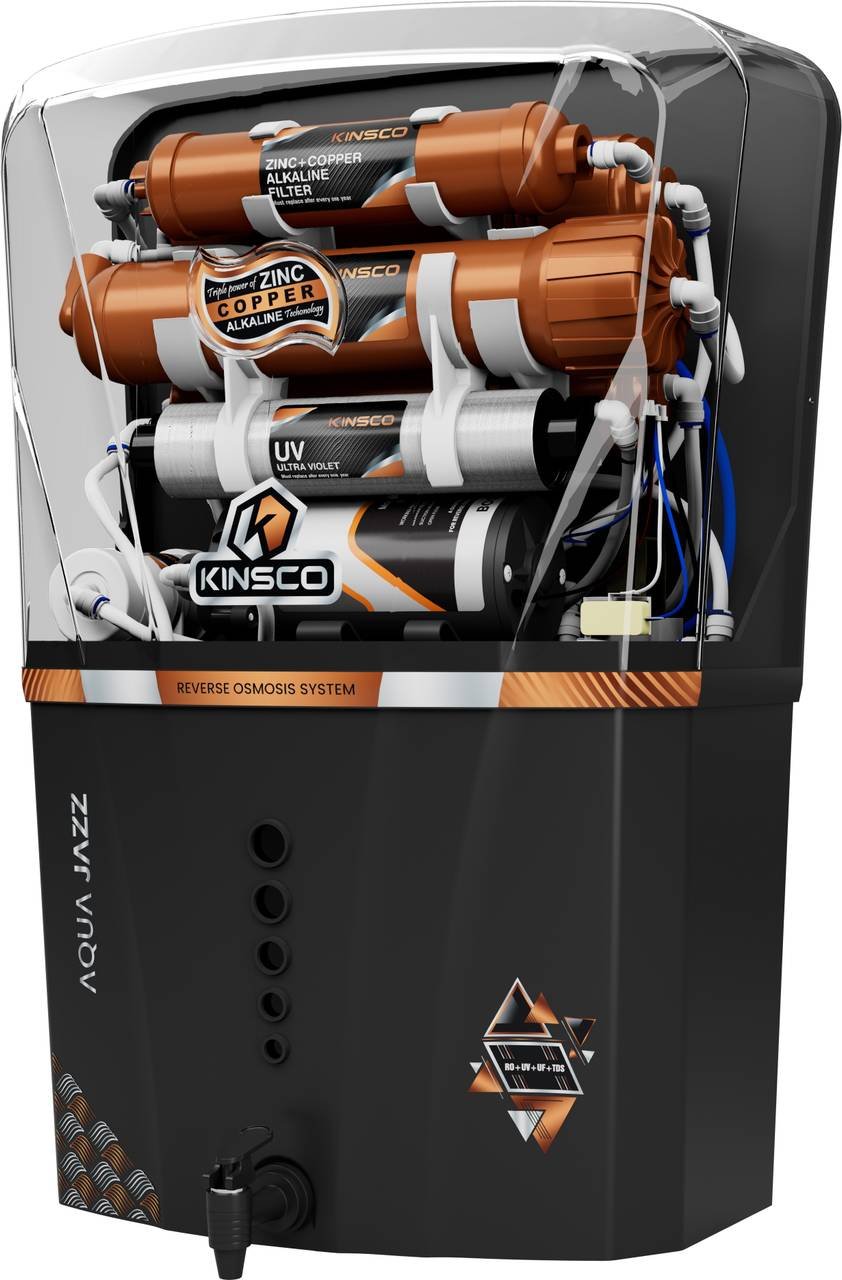 Kinsco Aqua Accent ISI Mark 15 L RO + UV + UF + Copper Guard + pH enhancer Water Purifier (Black) - Image 2
