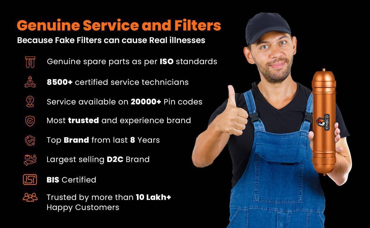 Kinsco Aqua Accent ISI Mark 15 L RO + UV + UF + Copper Guard + pH enhancer Water Purifier (Black) - Image 6