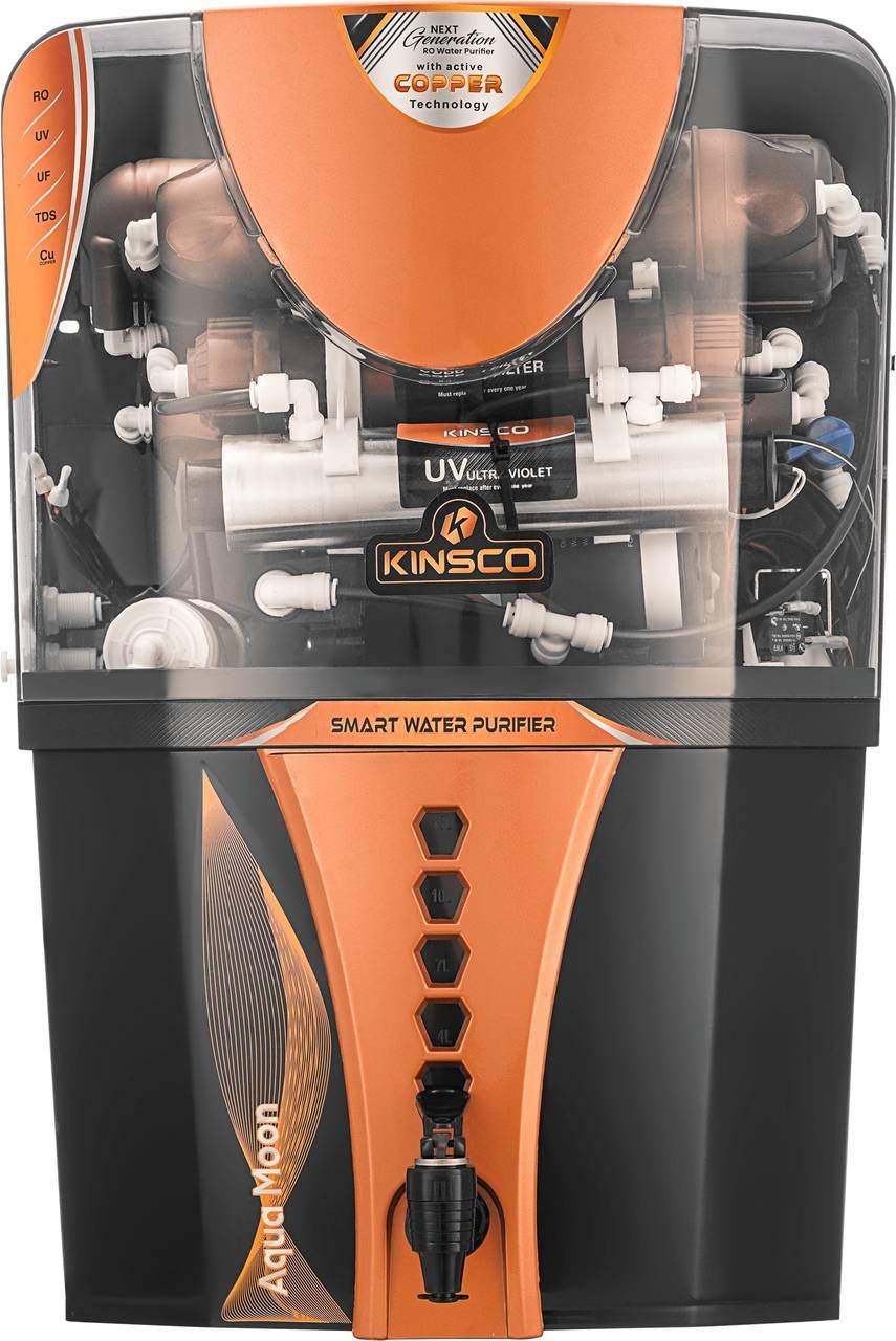 Kinsco Aqua Moon 13 L RO + UV + UF + Copper + TDS Control Water Purifier with Prefilter  (Black)Kinsco Aqua Moon 13 L RO + UV + UF + Copper + TDS Control Water Purifier with Prefilter  (Black) - Image 2