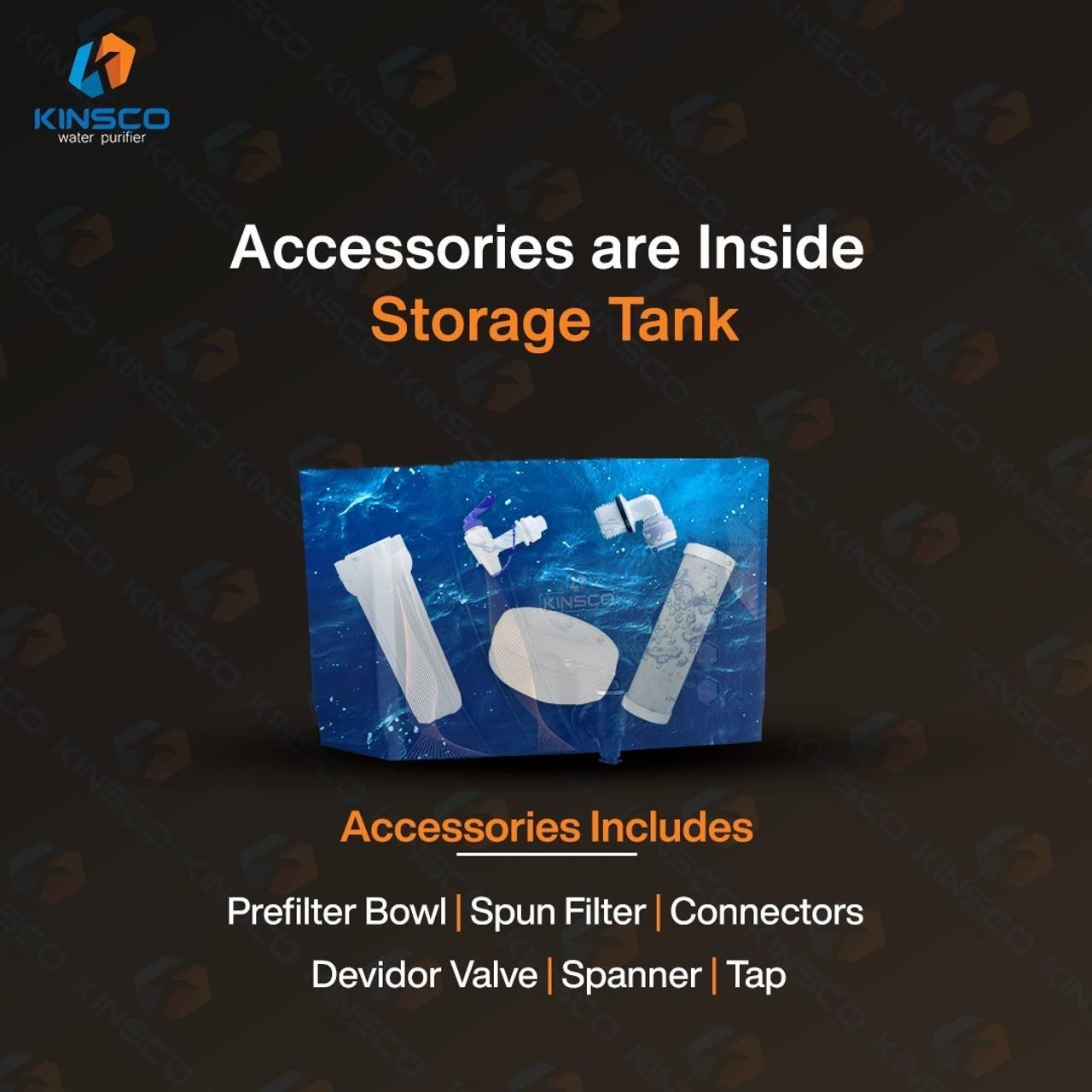 Kinsco Aqua Moon 13 L RO + UV + UF + Copper + TDS Control Water Purifier with Prefilter  (Black)Kinsco Aqua Moon 13 L RO + UV + UF + Copper + TDS Control Water Purifier with Prefilter  (Black) - Image 4