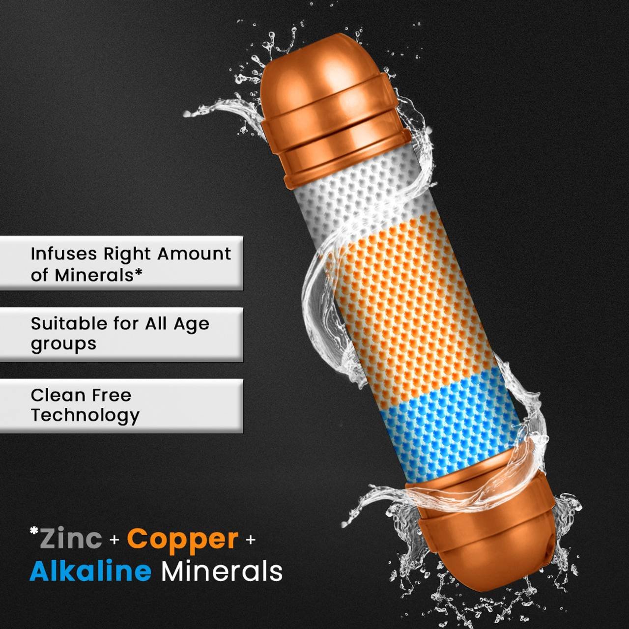 Kinsco Aqua Punch Pro ISI Mark 18 L RO + UF + UV + Copper + Alkaline + Mineralizer Water Purifier (White) - Image 8