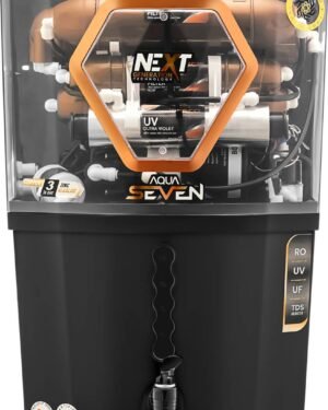 Kinsco Aqua Seven Copper Zinc and Alkaline(Power of 3) 15 L RO + UV + UF + Copper Guard + pH enhancer Water Purifier  (Black)