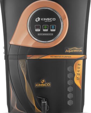 Kinsco Aqua Wave Copper 13 L RO + UV + UF + Copper + TDS Control Water Purifier with Prefilter  (Black)