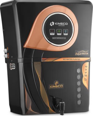 Kinsco Aqua Wave Copper 13 L RO + UV + UF + Copper + TDS Control Water Purifier with Prefilter  (Black)