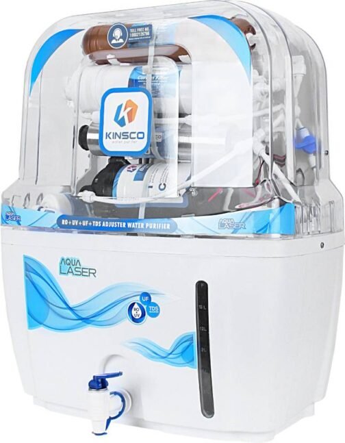 Kinsco Aqua Laser Copper 15 L RO + UV + UF + Copper Water Purifier with Prefilter  (White) - Image 4
