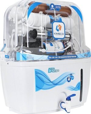 Kinsco Aqua Laser Copper 15 L RO + UV + UF + Copper Water Purifier with Prefilter  (White)