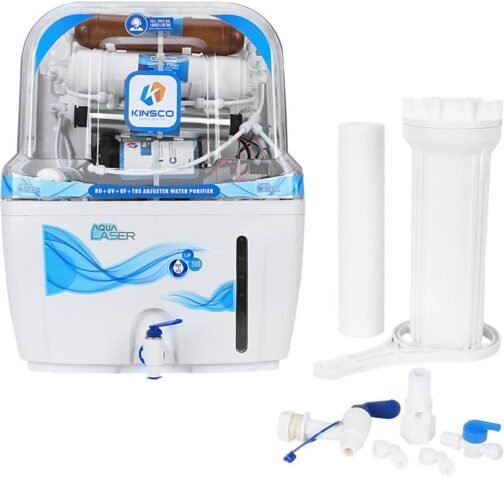 Kinsco Aqua Laser Copper 15 L RO + UV + UF + Copper Water Purifier with Prefilter  (White) - Image 3