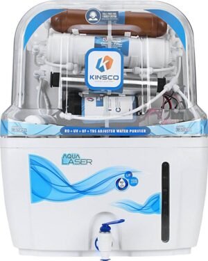 Kinsco Aqua Laser Copper 15 L RO + UV + UF + Copper Water Purifier with Prefilter  (White)
