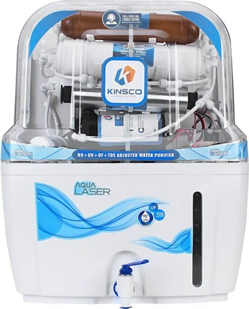 Kinsco Aqua Laser Copper 15 L RO + UV + UF + Copper Water Purifier with Prefilter  (White) - Image 2